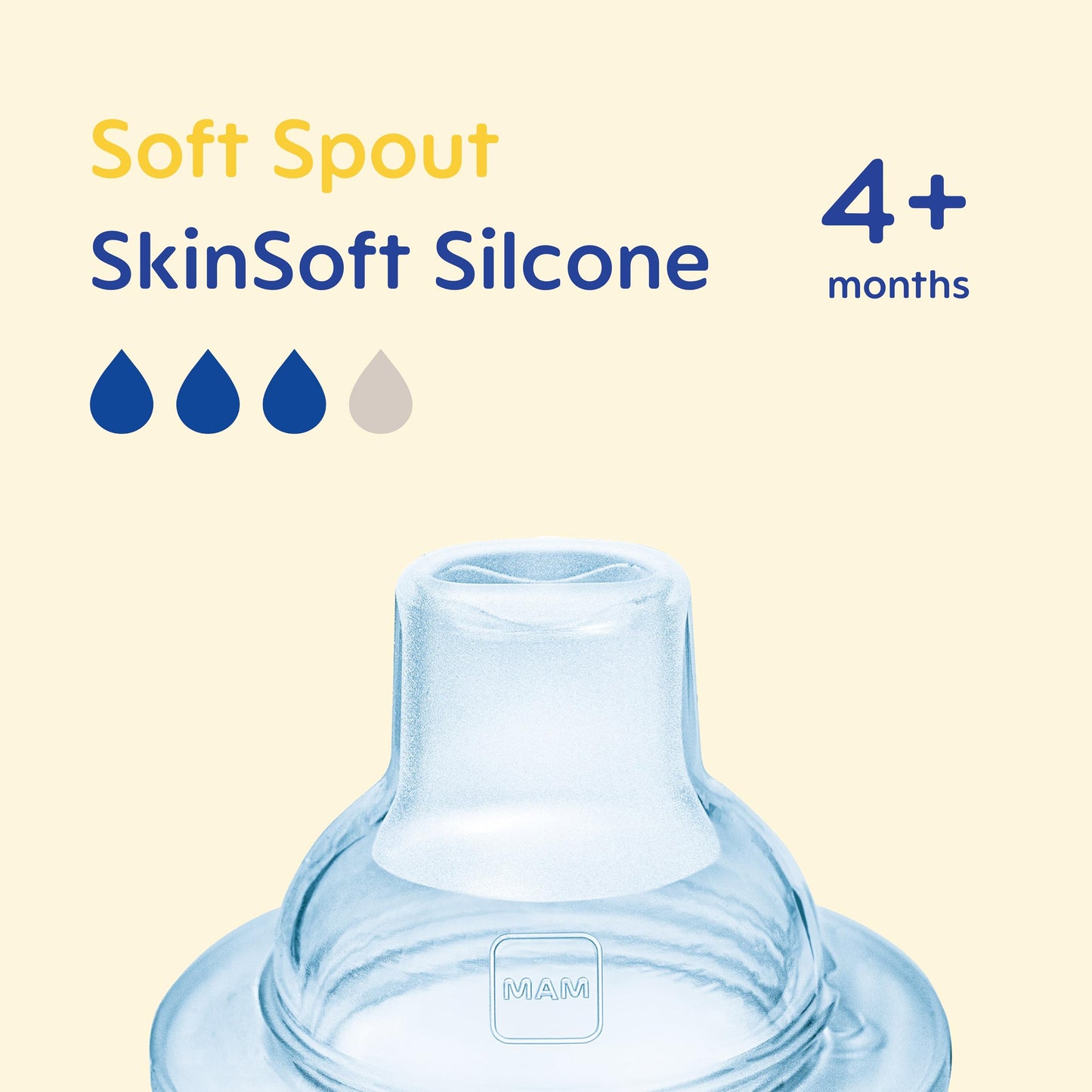 MAM Teats Size 3 | 2 Pack | Fast Flow | Suitable from 4+ Months | Fits All MAM Bottles | Made from SkinSoft Silicone | Baby Accessories
