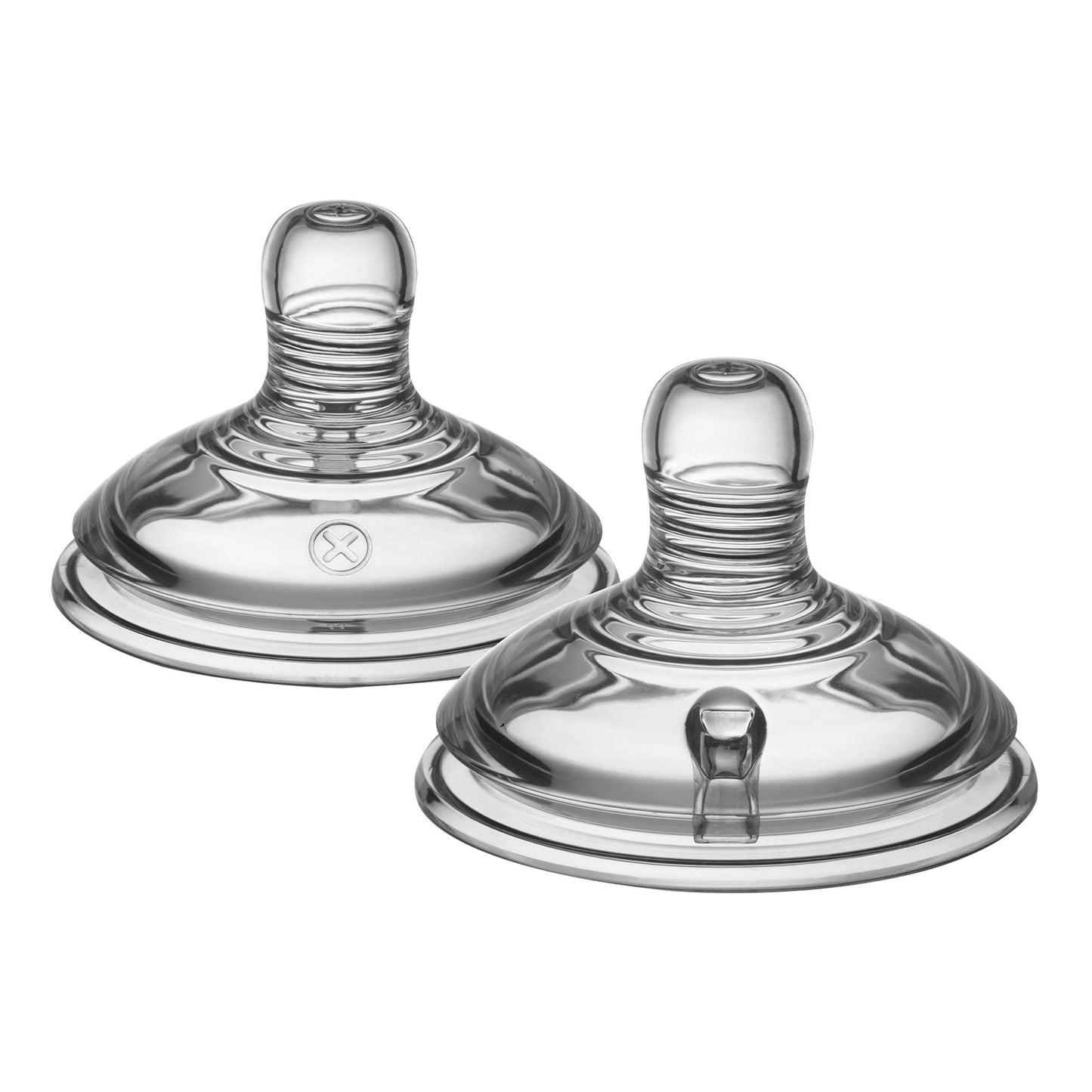 Tommee Tippee Natural Start Baby Bottle Teats, Fast Flow for 6m+, Pack of 2 Breast-Like Teats for a Natural Latch, with Anti-Colic Valve and BPA Free Soft Silicone