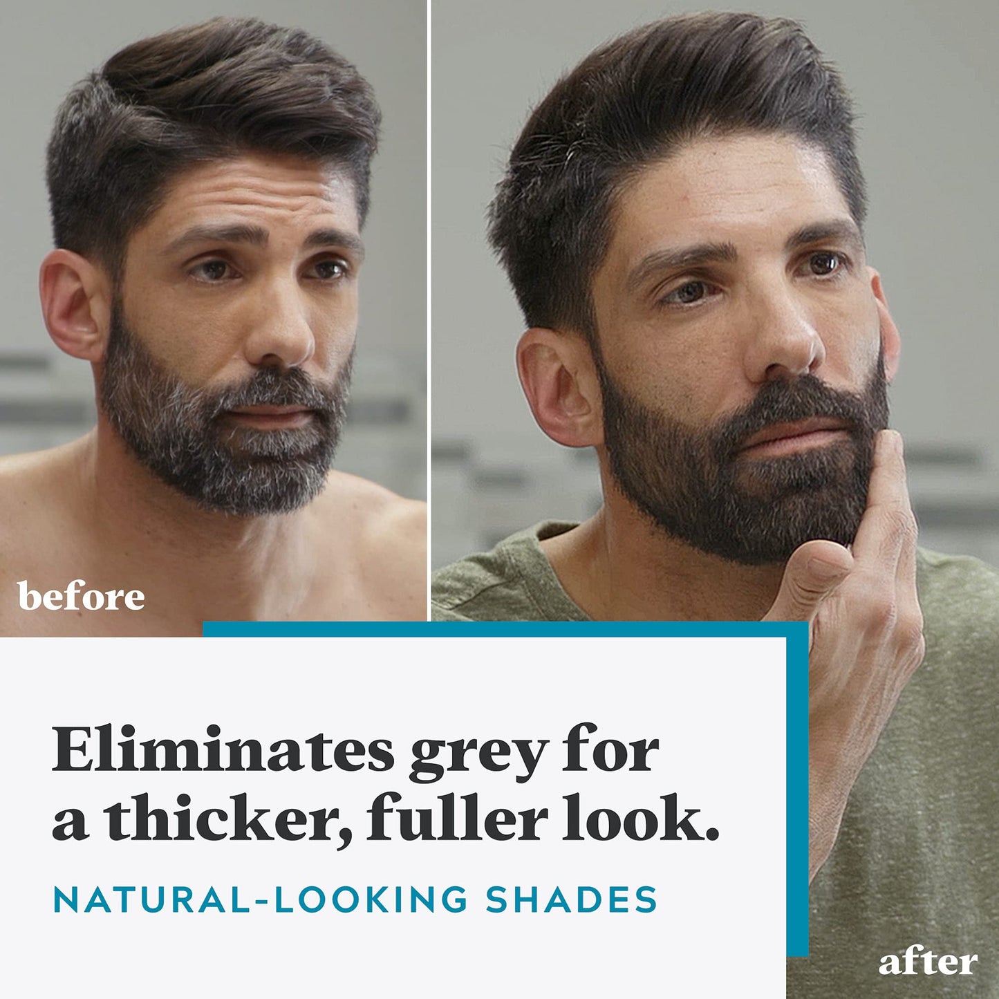 Just for men Moustache & Beard Dark Brown Dye, Eliminates Grey for a Thicker & Fuller Look � M45
