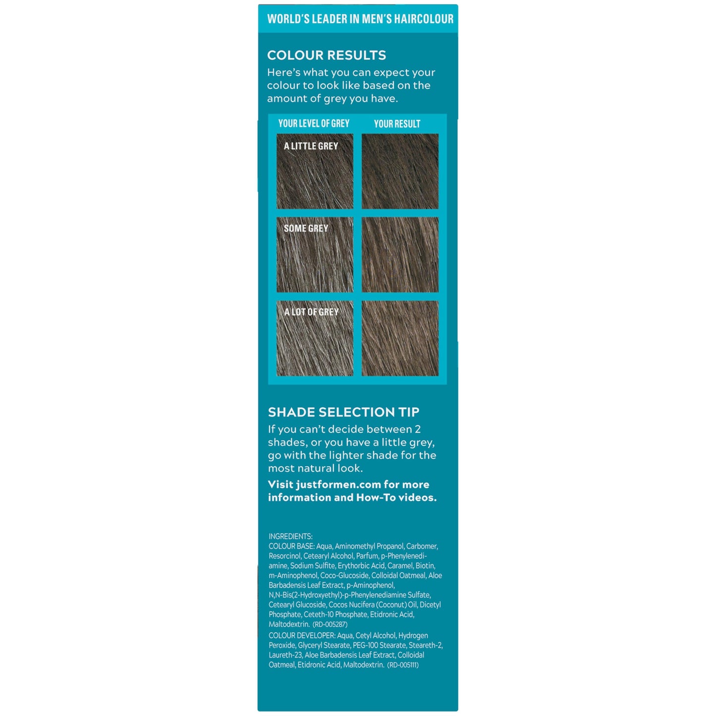 Just for men Moustache & Beard Dark Brown Dye, Eliminates Grey for a Thicker & Fuller Look � M45