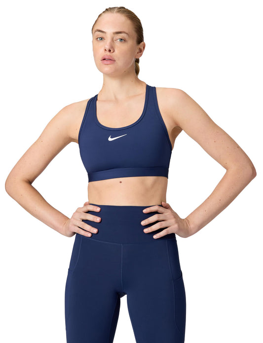 NIKE Women's W Nk Swsh Med SPT Bra Bra (Pack of 1)