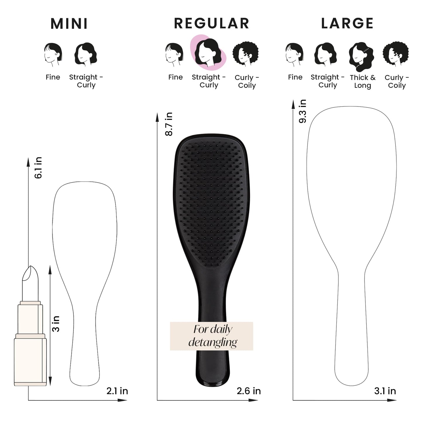 Tangle Teezer Ultimate Detangler Hairbrush - For Wet & Dry Hair - Detangling Brush for All Hair Types - Two-Tiered Teeth Reduce Breakage & Eliminate Knots - Millennial Pink