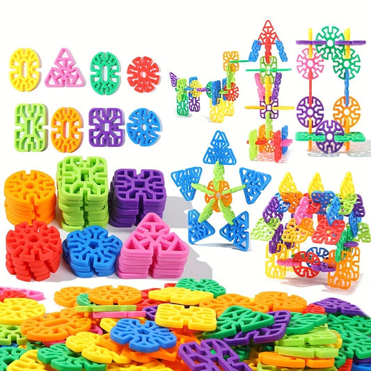 98pcs Snowflake Building Blocks Kit | Educational Puzzle for Kids