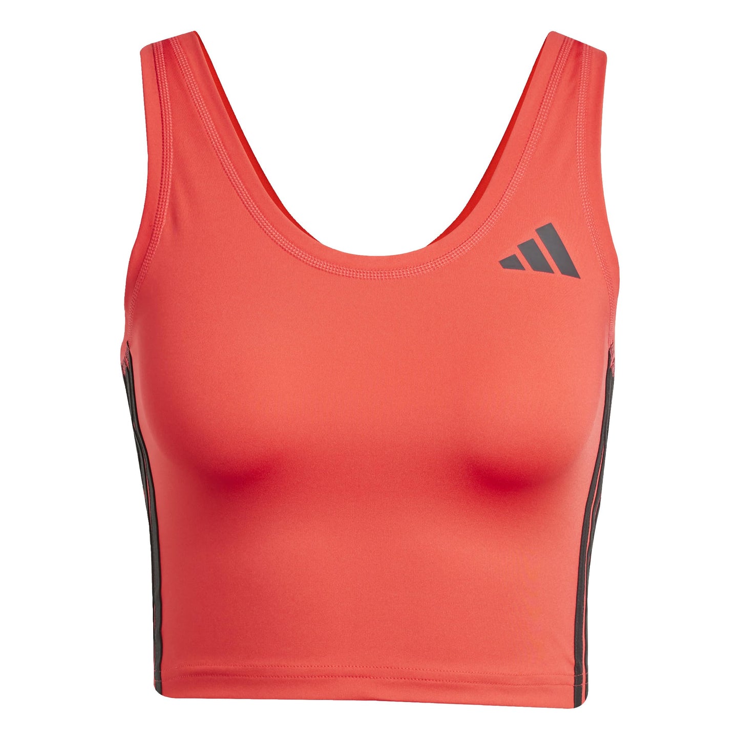 adidas Women's Train Essentials 3-Stripes Cropped Tank Top T-Shirt