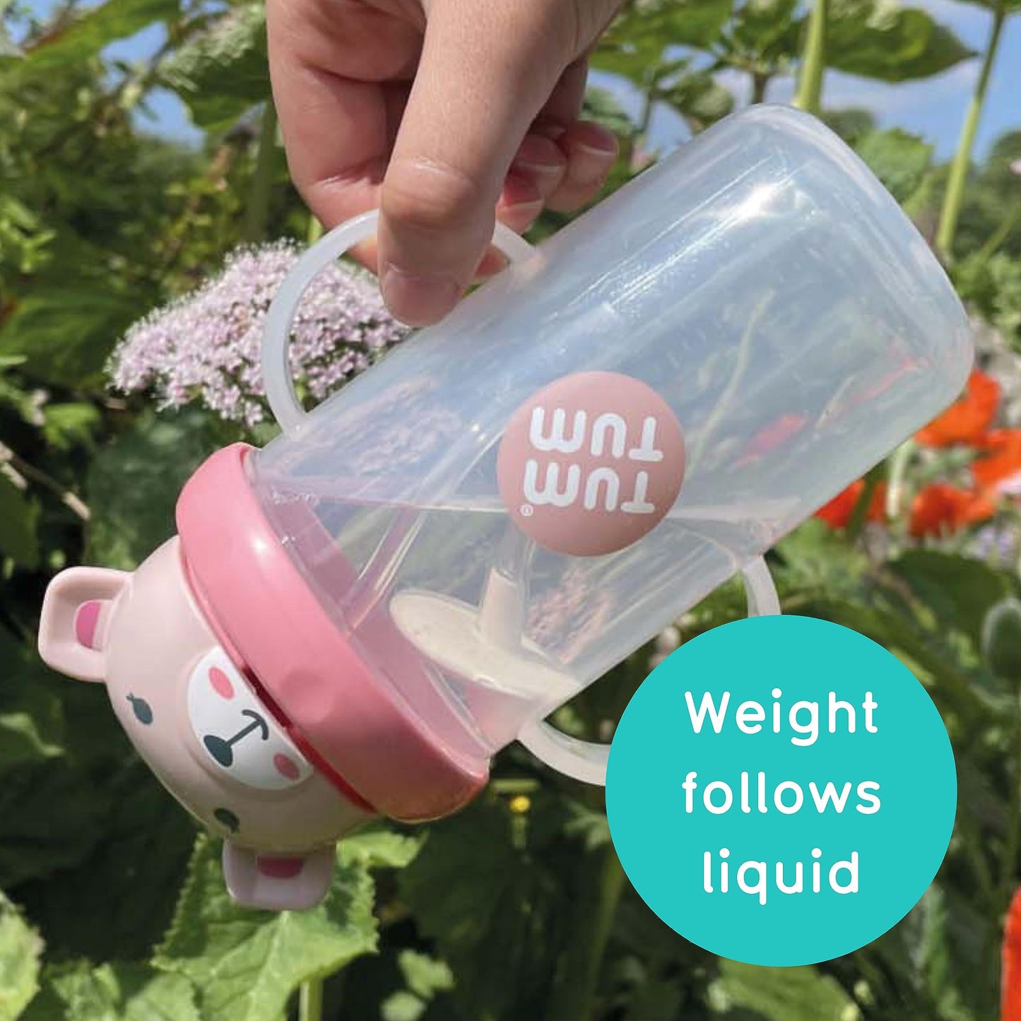TUM TUM Tippy Up Free Flow Sippy Cup (No Valve), Sippy Cup for Toddlers, 200ml, BPA Free (Betsy Bear S3)