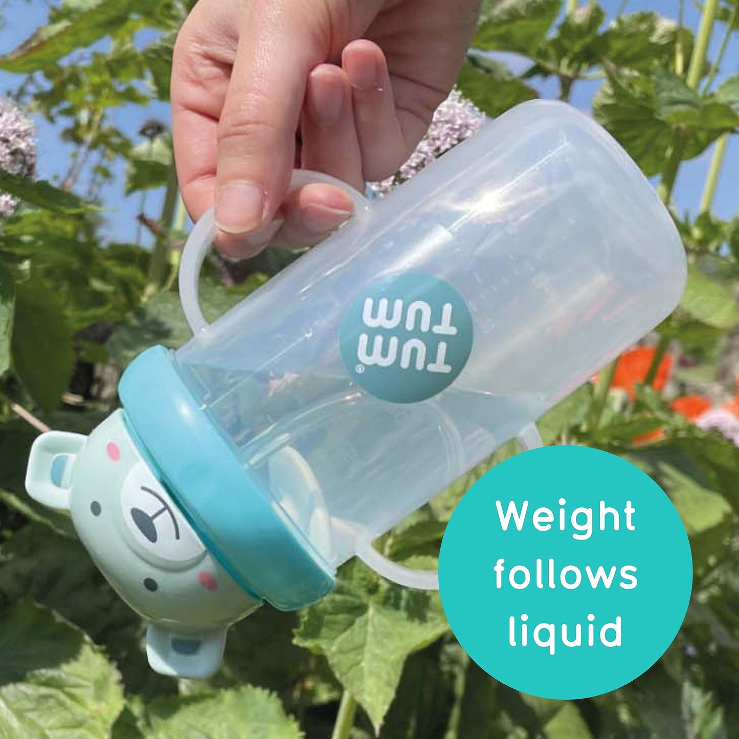 TUM TUM Tippy Up Free Flow Sippy Cup (No Valve), Sippy Cup for Toddlers, 200ml, BPA Free (Betsy Bear S3)