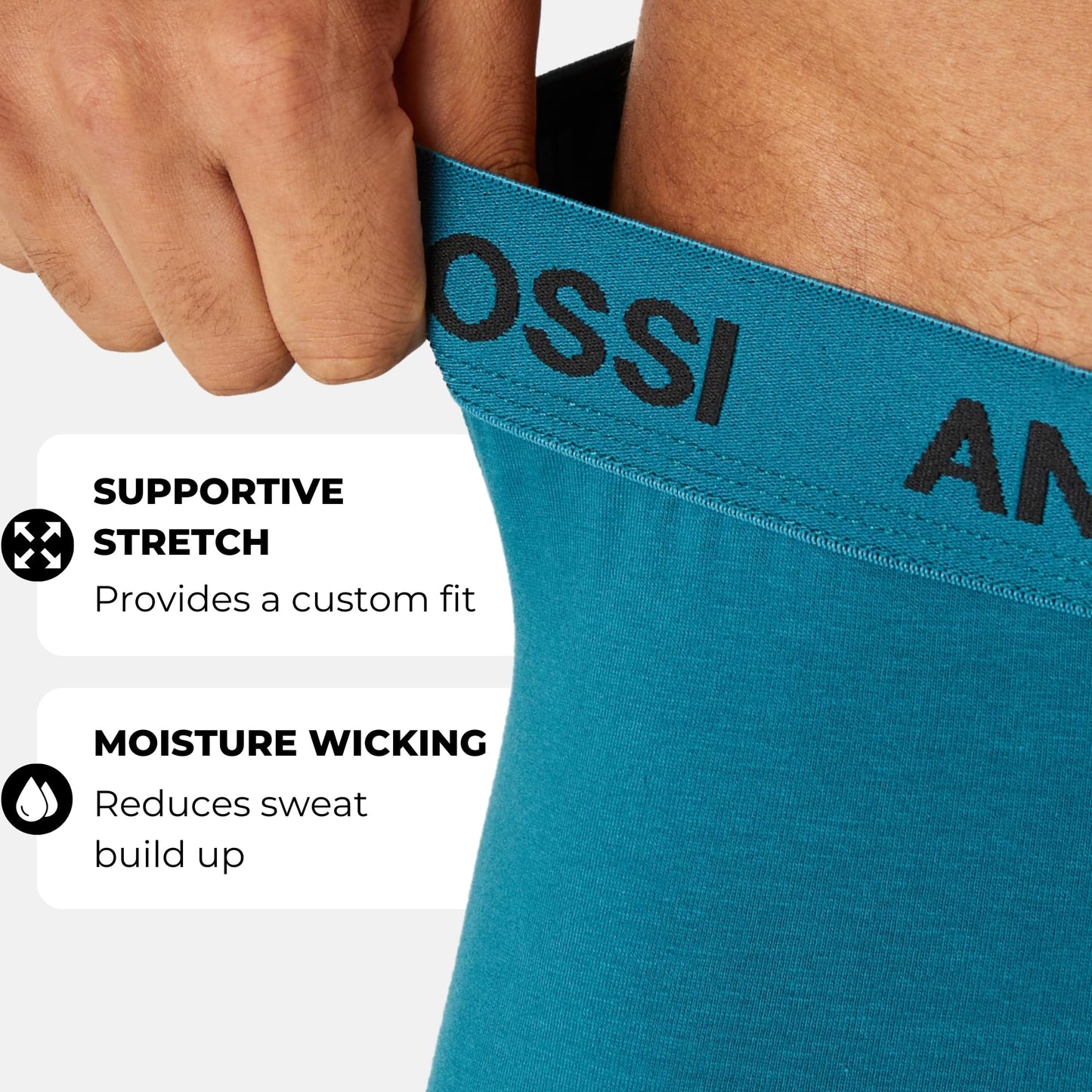 ANTONIO ROSSI (12-Pack) Men's Fitted Boxer Hipsters - Mens Boxers Shorts Multipack with Elastic Waistband - Cotton Rich, Soft and Comfortable Underwear