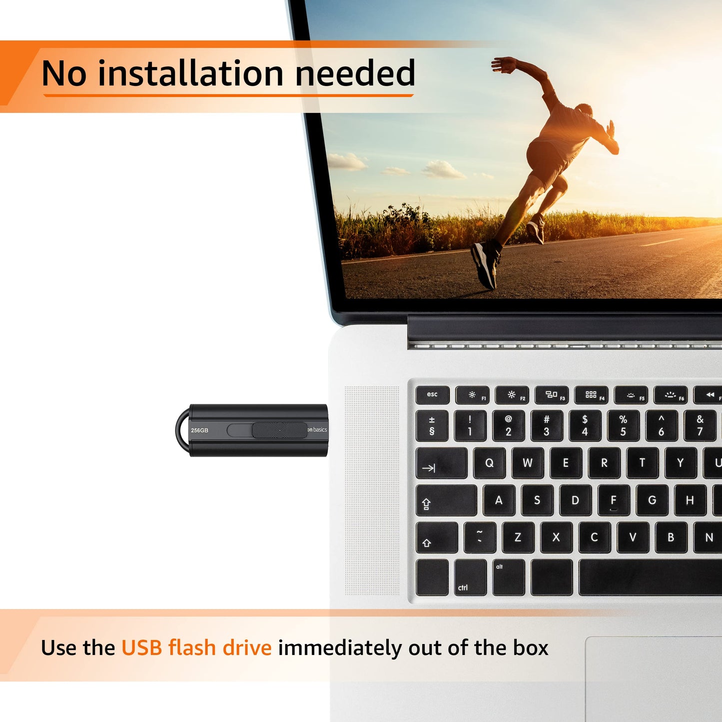 Amazon Basics 128 GB, USB 3.1 Flash Drive, Read Speed up to 130 MB/s, Black
