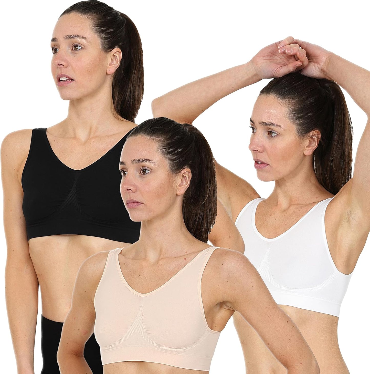 Blu Apparel Multipack Seamless Comfort Bras Sleep Bras Sizes 8-24 Not Padded Wireless