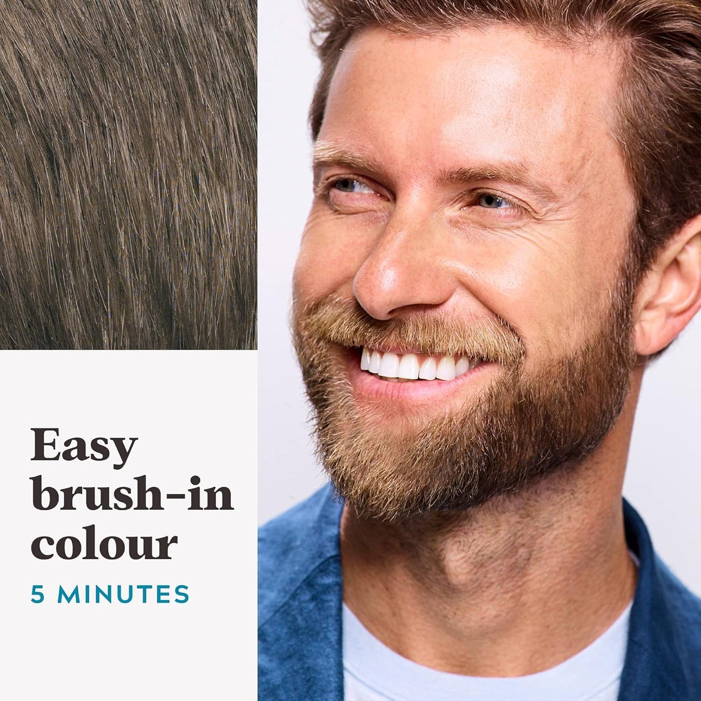 Just for men Moustache & Beard Dark Brown Dye, Eliminates Grey for a Thicker & Fuller Look � M45