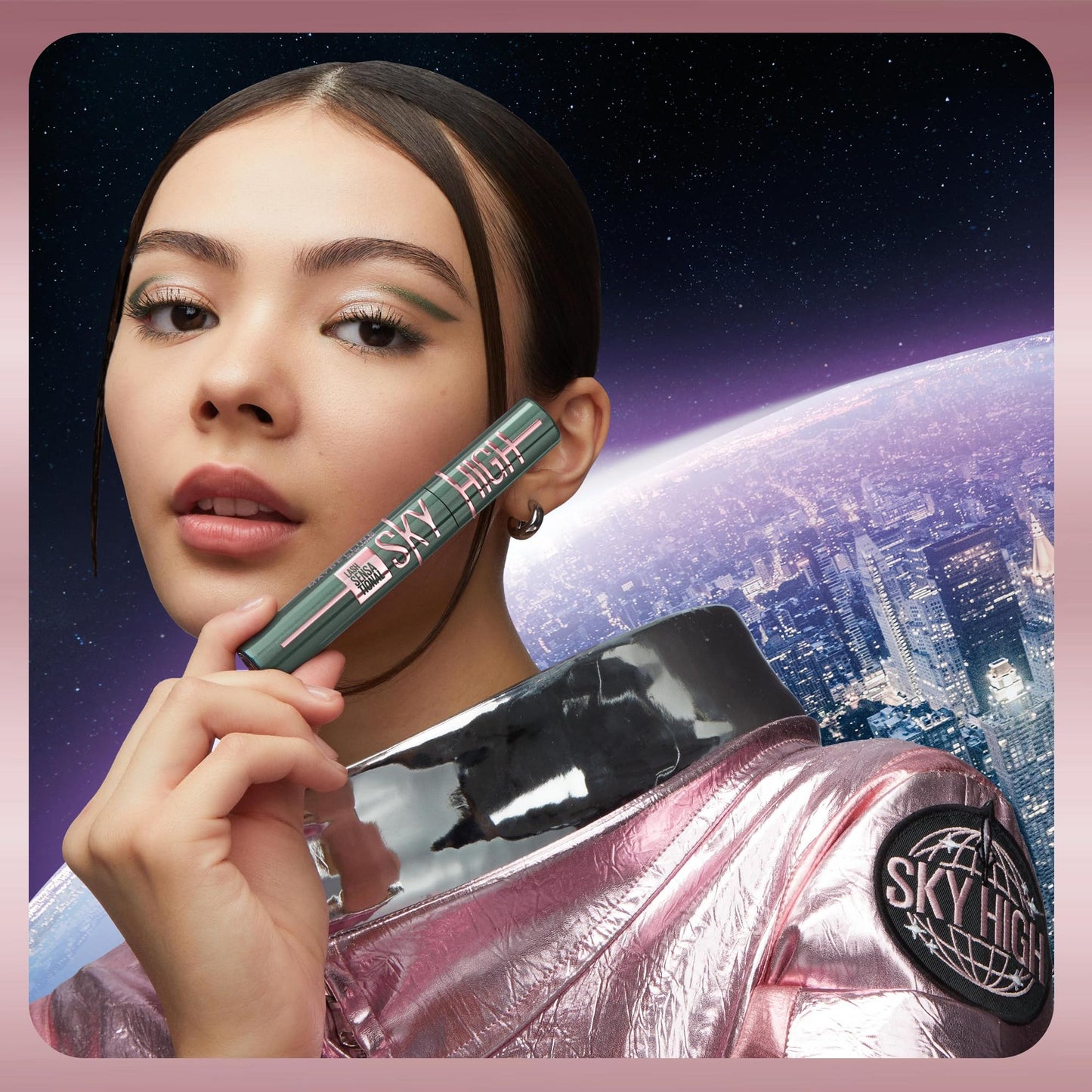 Maybelline New York Lash Sensational Sky High Mascara, Volumising & Lengthening Mascara, Washable Flake-Free Formula Infused with Bamboo Extract & Fibres, 7.2 ml, Shade: 01, Very Black