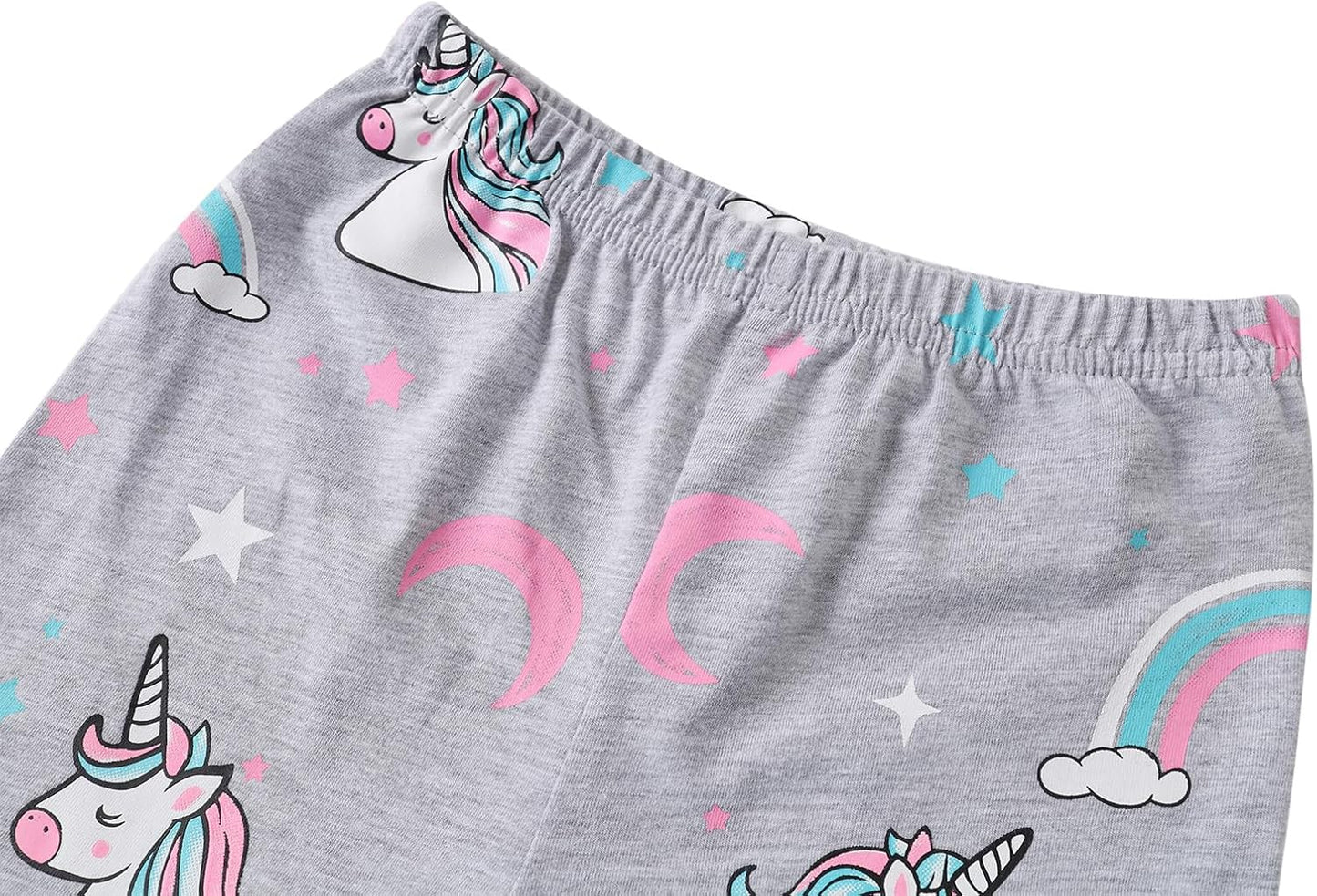 Dinopjs Girl's Pyjama Sets Cotton Dinosaur Unicorn Giraffe Pjs Kids Summer Short Pajamas for Girls 2-7 Years Children Clothes