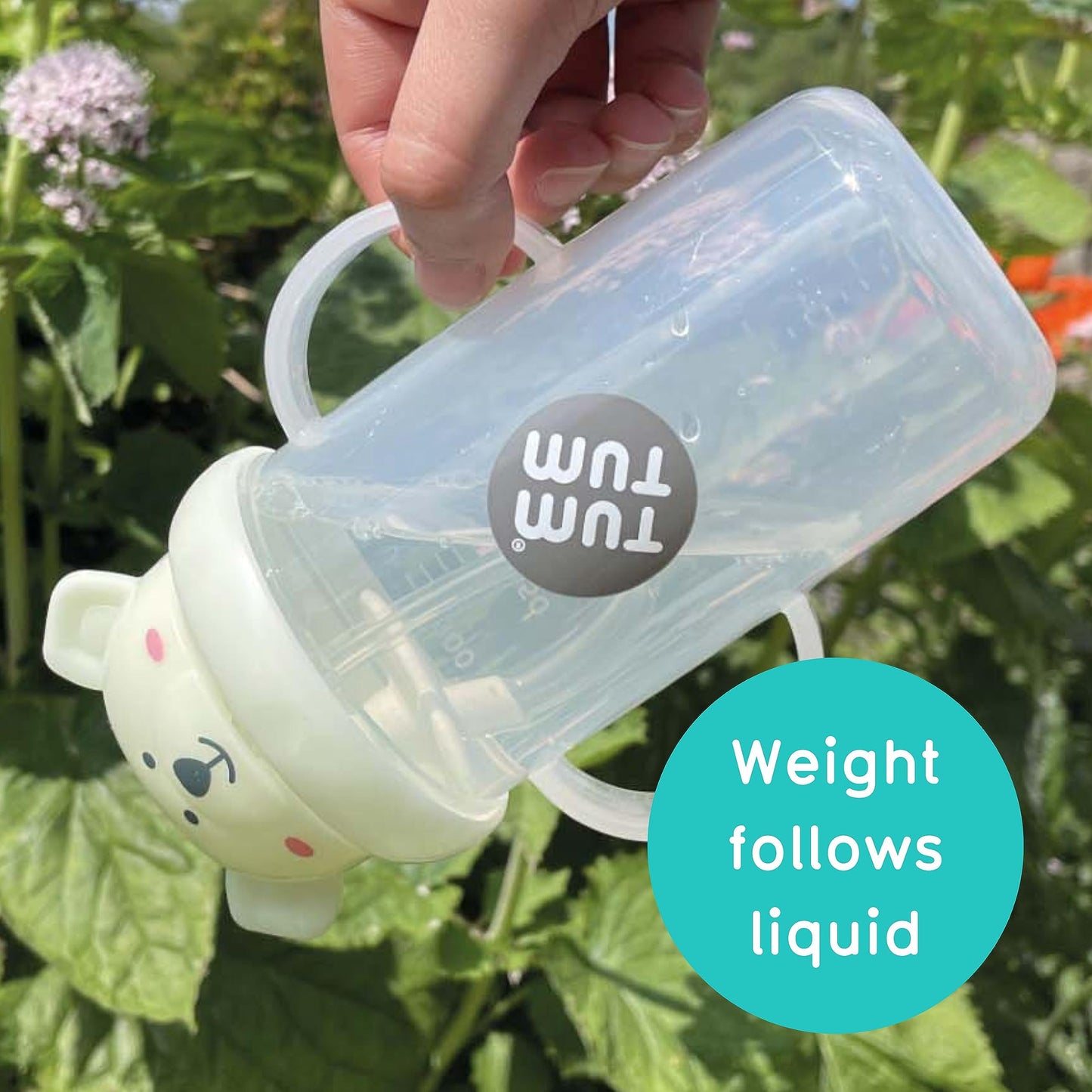 TUM TUM Tippy Up Free Flow Sippy Cup (No Valve), Sippy Cup for Toddlers, 200ml, BPA Free (Betsy Bear S3)