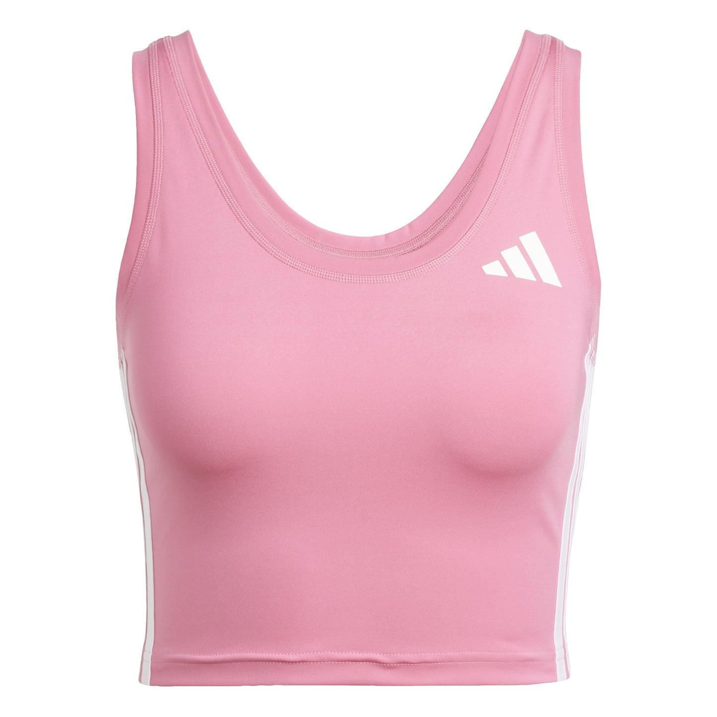 adidas Women's Train Essentials 3-Stripes Cropped Tank Top T-Shirt