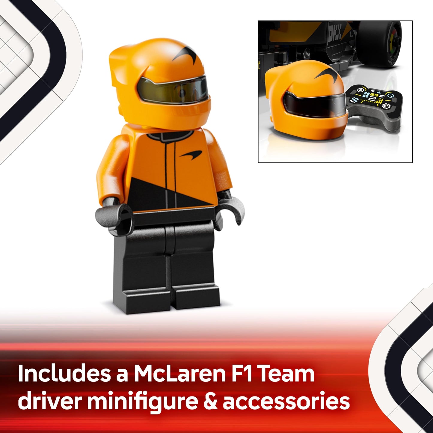 LEGO Speed Champions Ferrari SF-24 F1 Race Car Toy with a Collectible Formula 1 Driver Minifigure - Model Kits for 10+ Year Old Boys & Girls or Adult Motorsport Fans 77242
