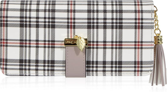 Pomelo Best Womens Wallet RFID Blocking Large Capacity Long Purse with Multiple Card Slots Zipper Phone Coin Pocket
