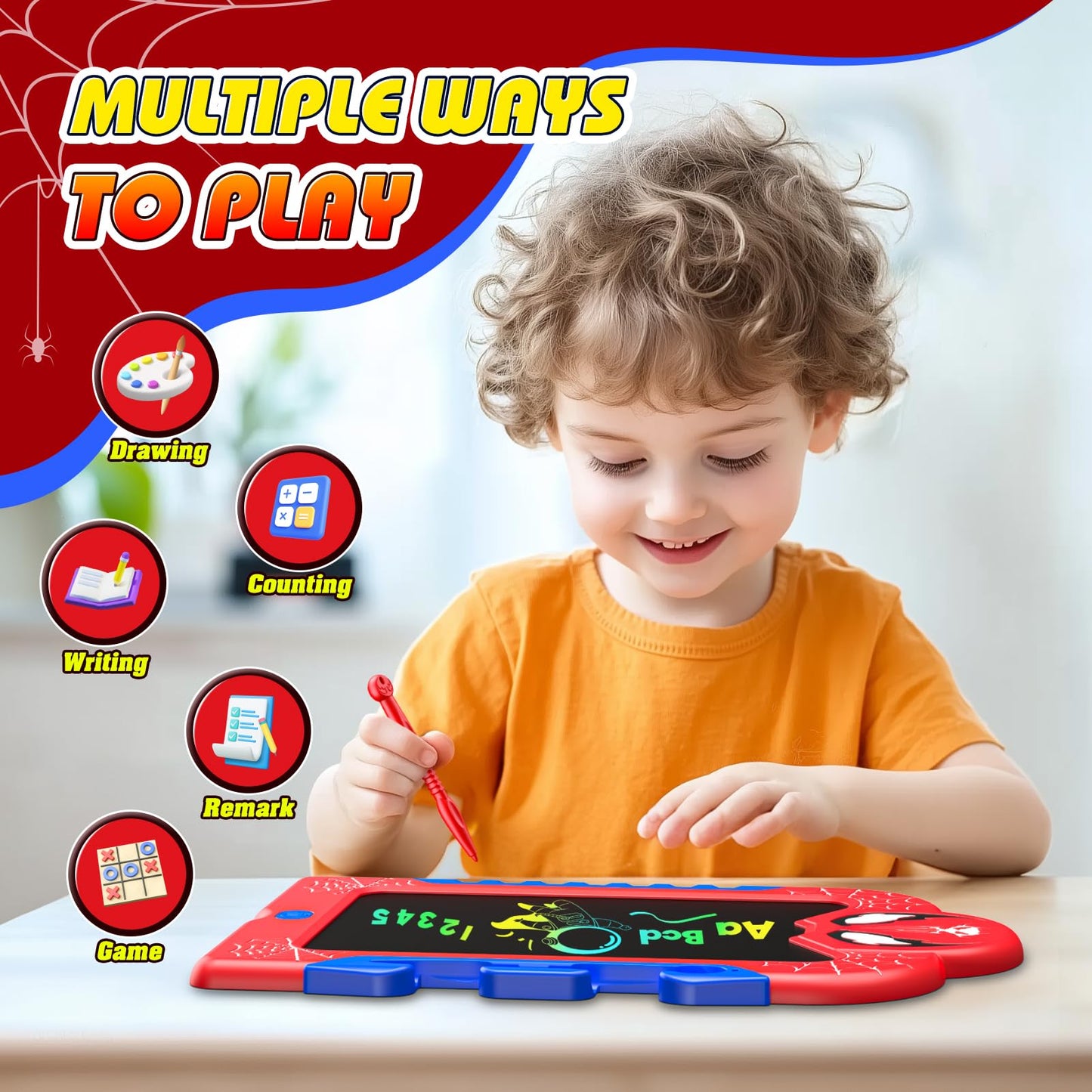 Braxel Toys for 3-8 Year Old Boys Girls, 8.5inch Drawing Pad Toddler Toys LCD Writing Tablet, Doodle Board Travel Games Plane Activities for Kids 1st Birthday Gifts for Boys Girls