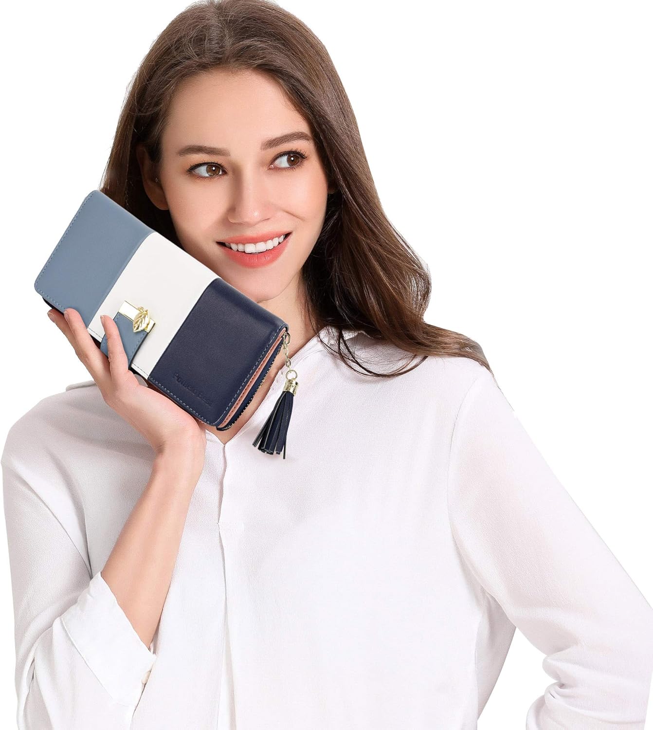 Pomelo Best Womens Wallet RFID Blocking Large Capacity Long Purse with Multiple Card Slots Zipper Phone Coin Pocket