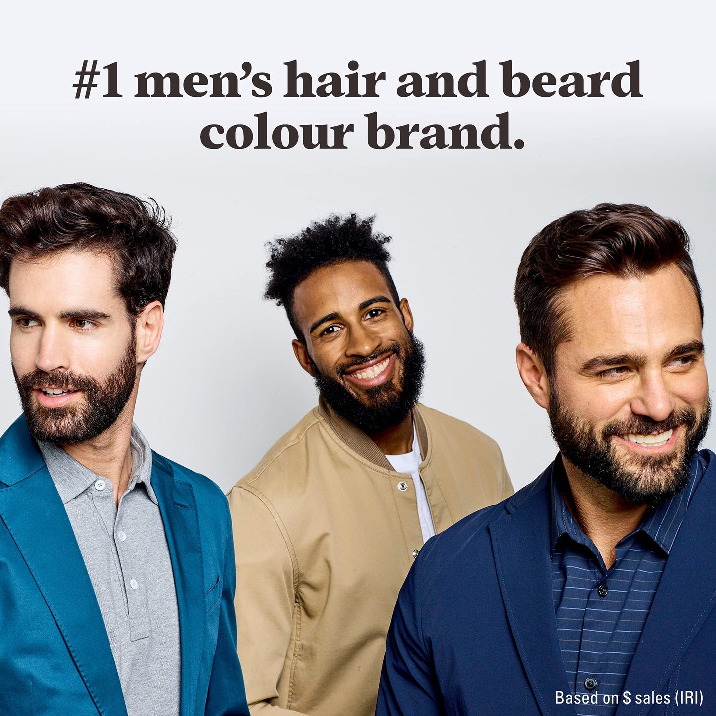 Just for men Moustache & Beard Dark Brown Dye, Eliminates Grey for a Thicker & Fuller Look � M45