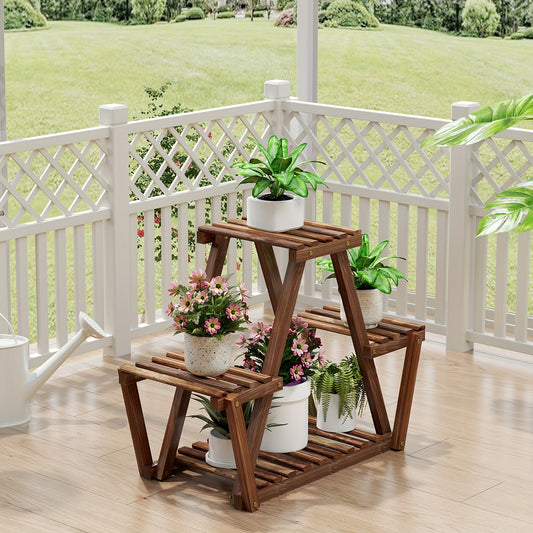 Wooden Plant Stand – Large Indoor/Outdoor Plant Rack