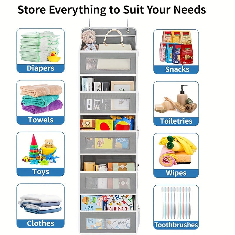 5-Shelf Hanging Storage Organizer | Large Capacity & Anti-Tilt