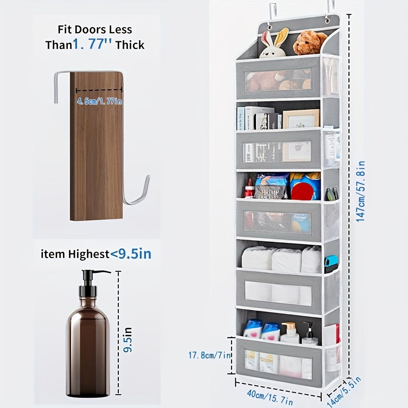 5-Shelf Hanging Storage Organizer | Large Capacity & Anti-Tilt