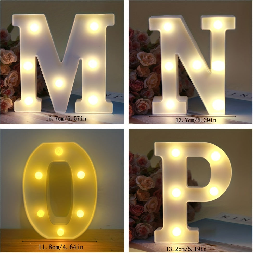 Alphabet LED Letter & Number Lights | Battery-Powered Night Lamp