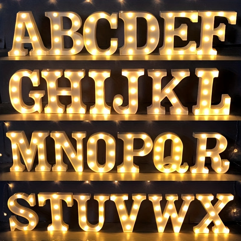 Alphabet LED Letter & Number Lights | Battery-Powered Night Lamp