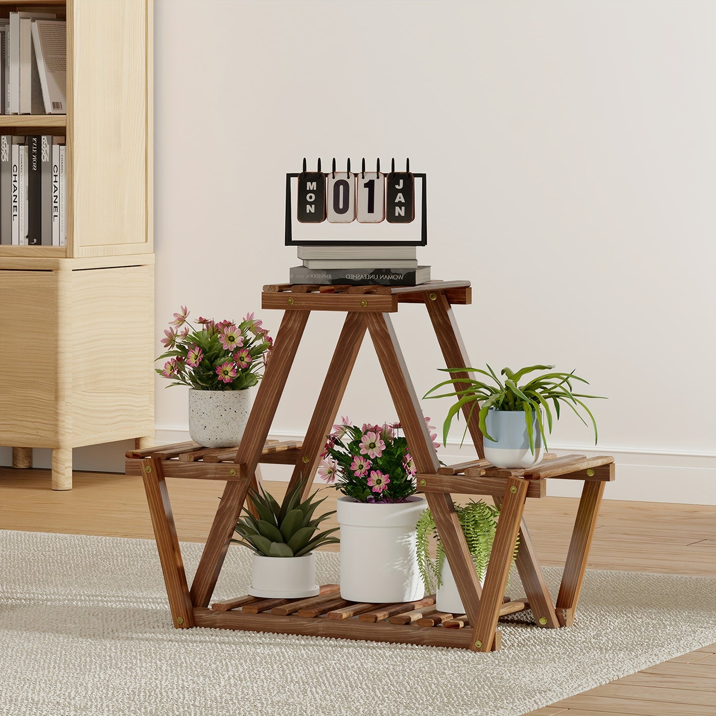 Wooden Plant Stand – Large Indoor/Outdoor Plant Rack