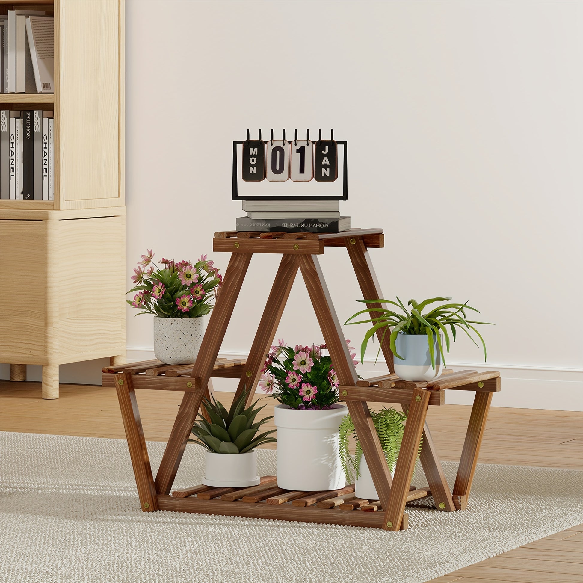 Wooden Plant Stand – Large Indoor/Outdoor Plant Rack