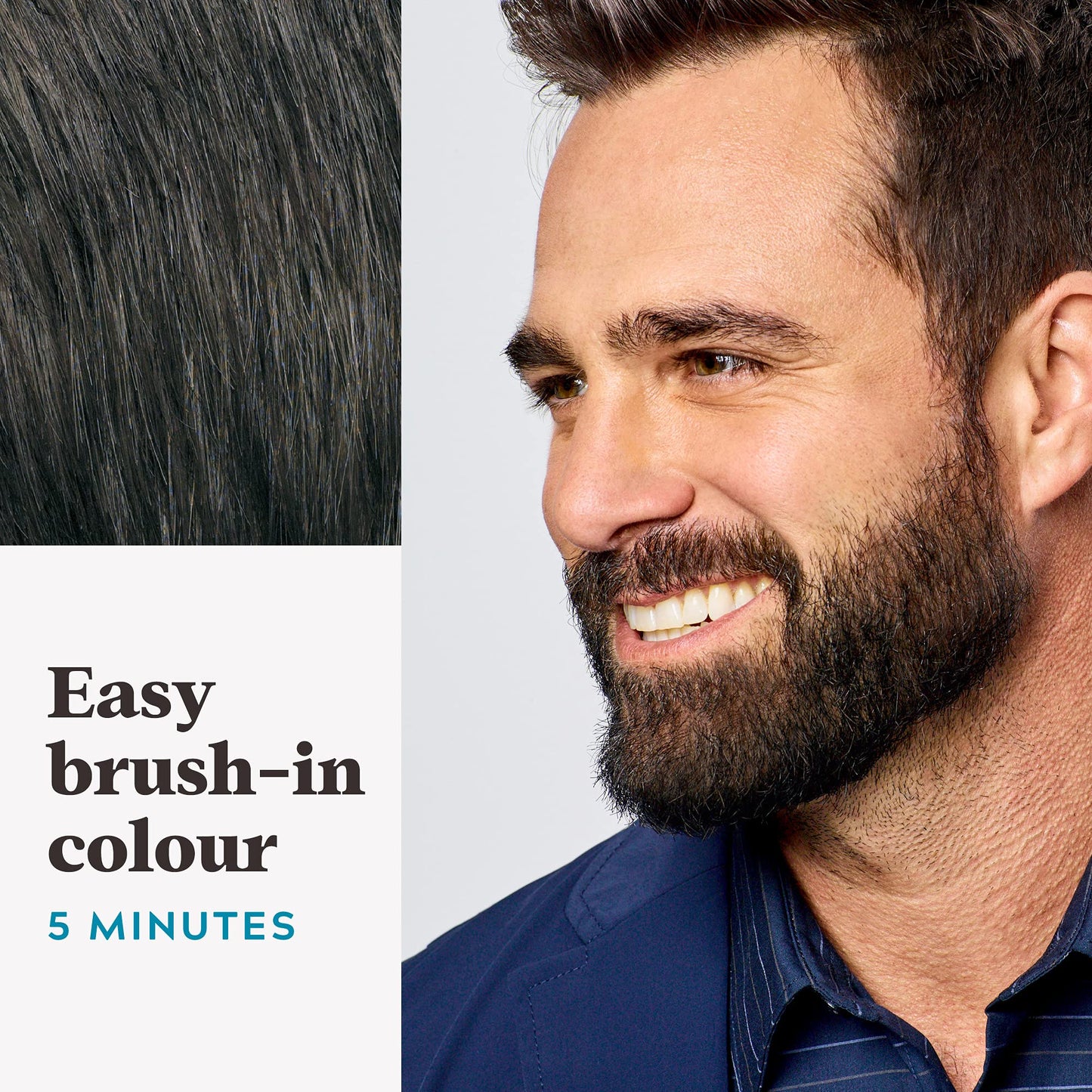 Just for men Moustache & Beard Dark Brown Dye, Eliminates Grey for a Thicker & Fuller Look � M45