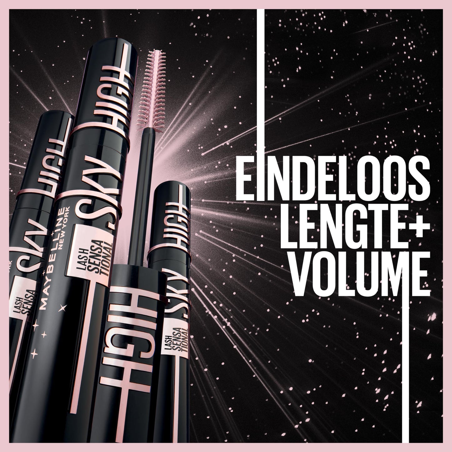 Maybelline New York Lash Sensational Sky High Mascara, Volumising & Lengthening Mascara, Washable Flake-Free Formula Infused with Bamboo Extract & Fibres, 7.2 ml, Shade: 01, Very Black