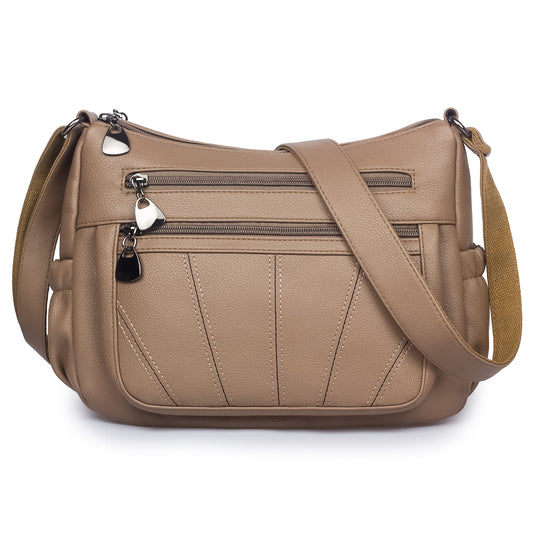 VOLGANIK ROCK White Medium Hobo Handbag for Women - Elegant Utility Cross-Body & Shoulder Bag - Work & Travel