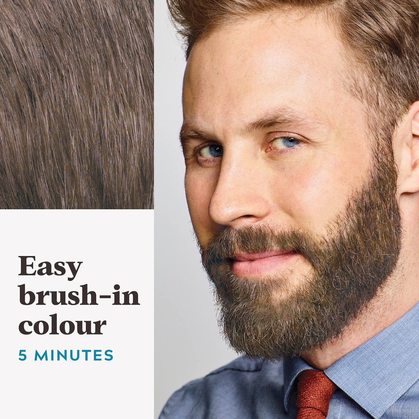 Just for men Moustache & Beard Dark Brown Dye, Eliminates Grey for a Thicker & Fuller Look � M45