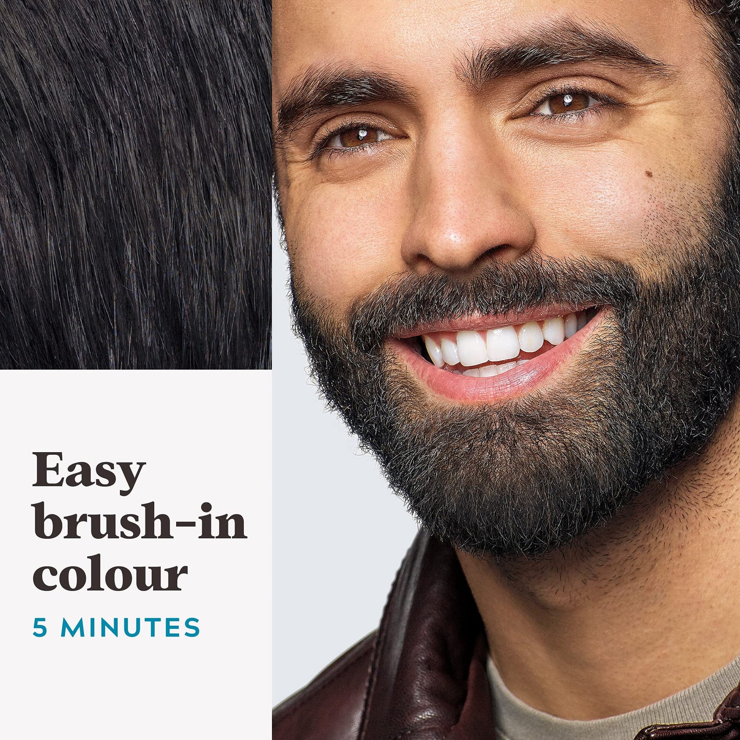 Just for men Moustache & Beard Dark Brown Dye, Eliminates Grey for a Thicker & Fuller Look � M45