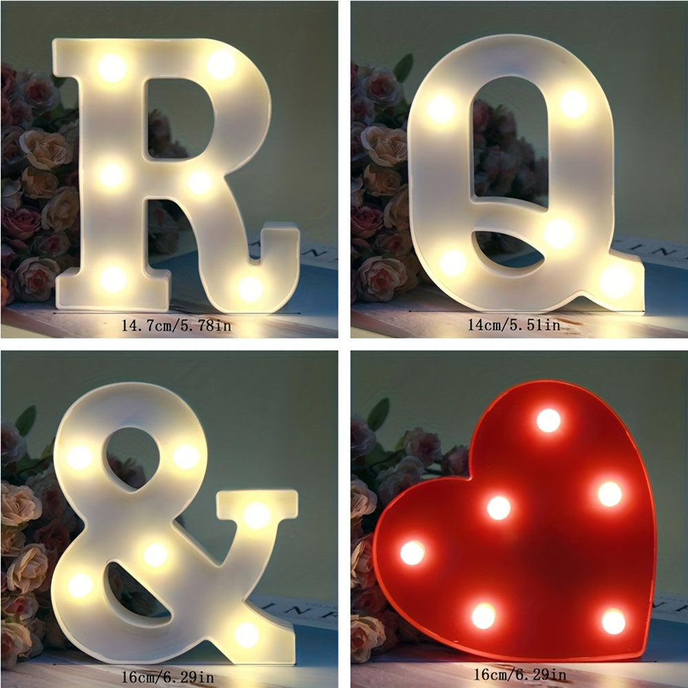 Alphabet LED Letter & Number Lights | Battery-Powered Night Lamp