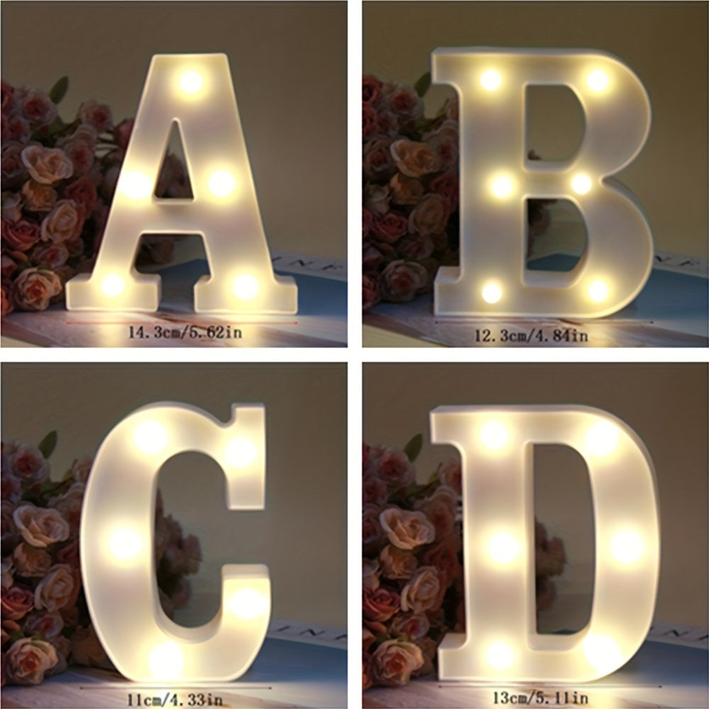 Alphabet LED Letter & Number Lights | Battery-Powered Night Lamp