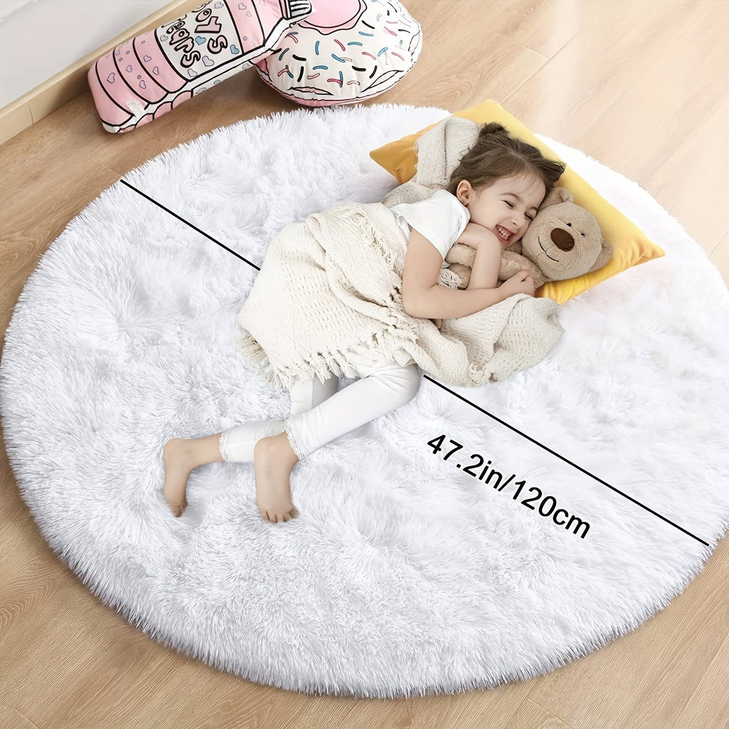 Luxurious Shaggy Rug 4x4 | Ultra-Soft, Non-Slip, Water-Resistant 