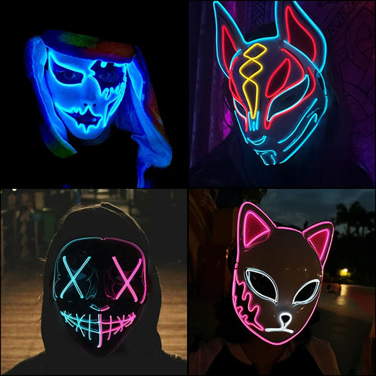 Luminous LED Mask | Light-Up Carnival Party Costume & Decoration