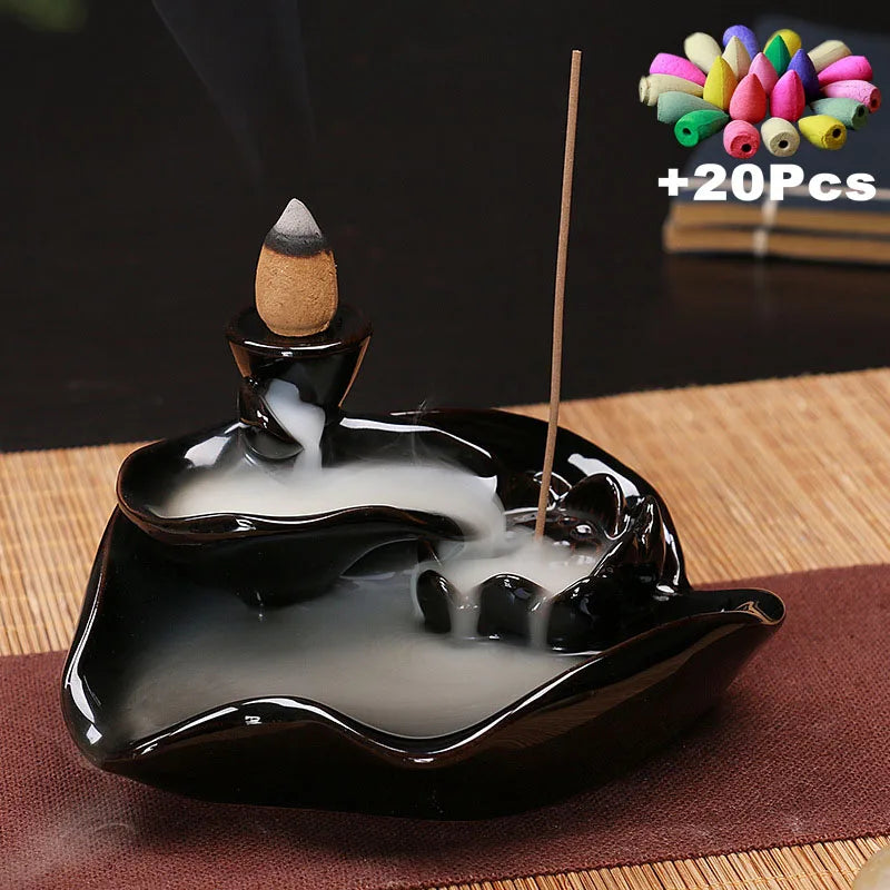 Creative Ceramic Backflow Incense Burner | Home Decor Censer