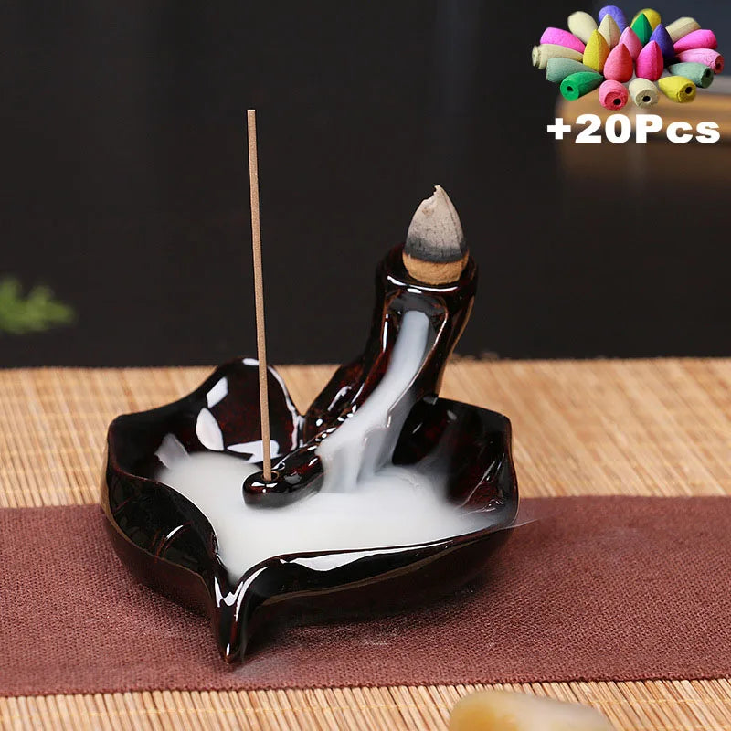 Creative Ceramic Backflow Incense Burner | Home Decor Censer