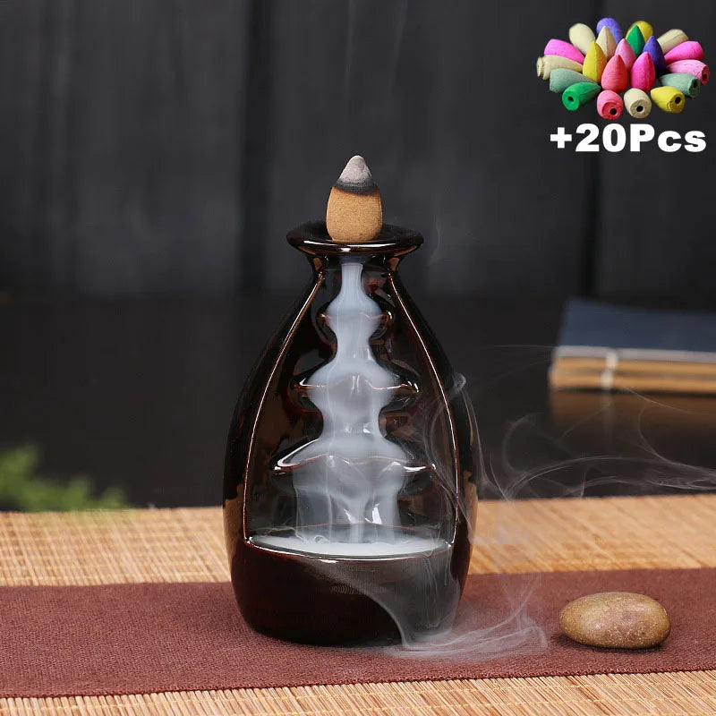 Creative Ceramic Backflow Incense Burner | Home Decor Censer