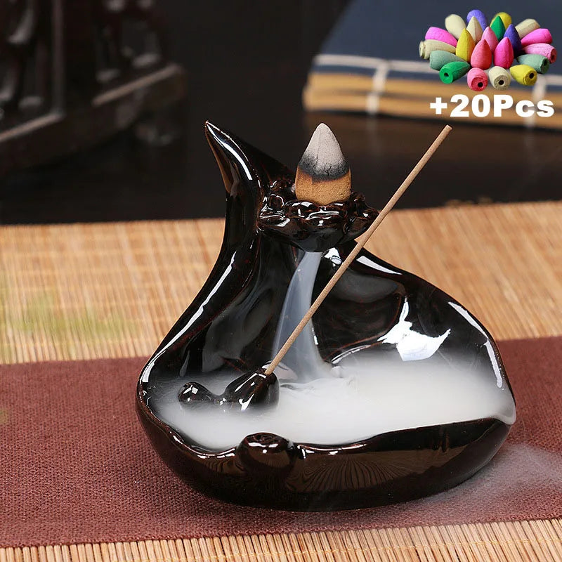 Creative Ceramic Backflow Incense Burner | Home Decor Censer