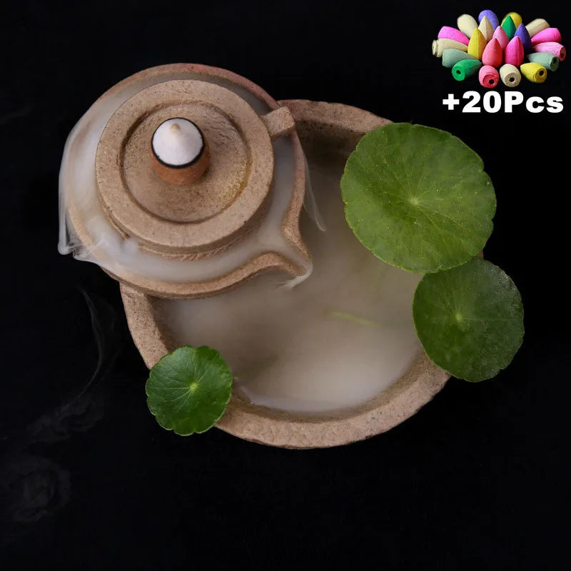 Creative Ceramic Backflow Incense Burner | Home Decor Censer