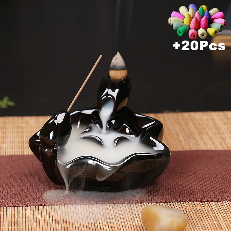 Creative Ceramic Backflow Incense Burner | Home Decor Censer