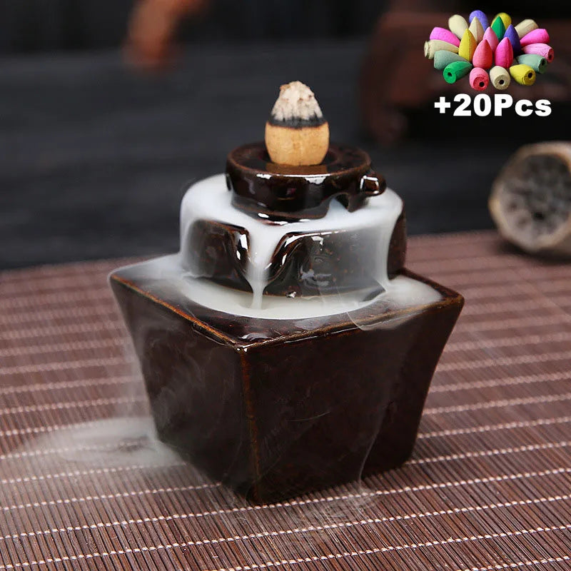 Creative Ceramic Backflow Incense Burner | Home Decor Censer