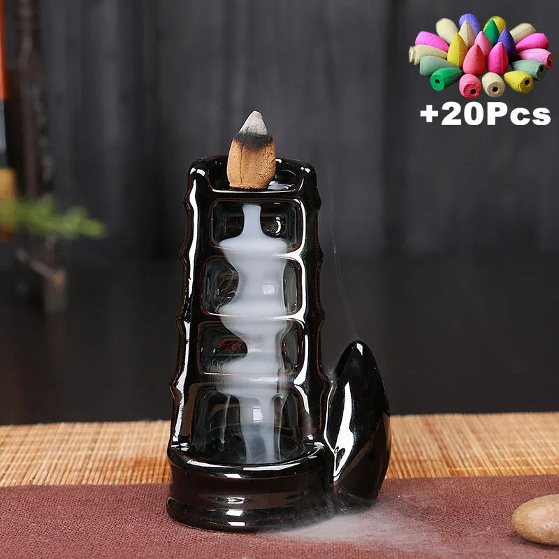 Creative Ceramic Backflow Incense Burner | Home Decor Censer