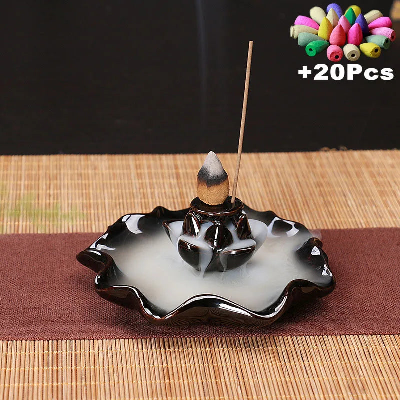Creative Ceramic Backflow Incense Burner | Home Decor Censer