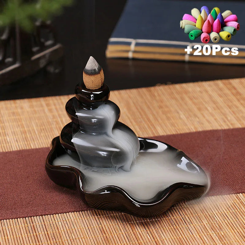 Creative Ceramic Backflow Incense Burner | Home Decor Censer