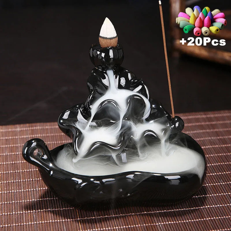 Creative Ceramic Backflow Incense Burner | Home Decor Censer